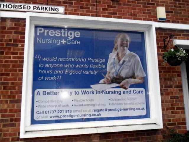 Prestige Nursing window graphics